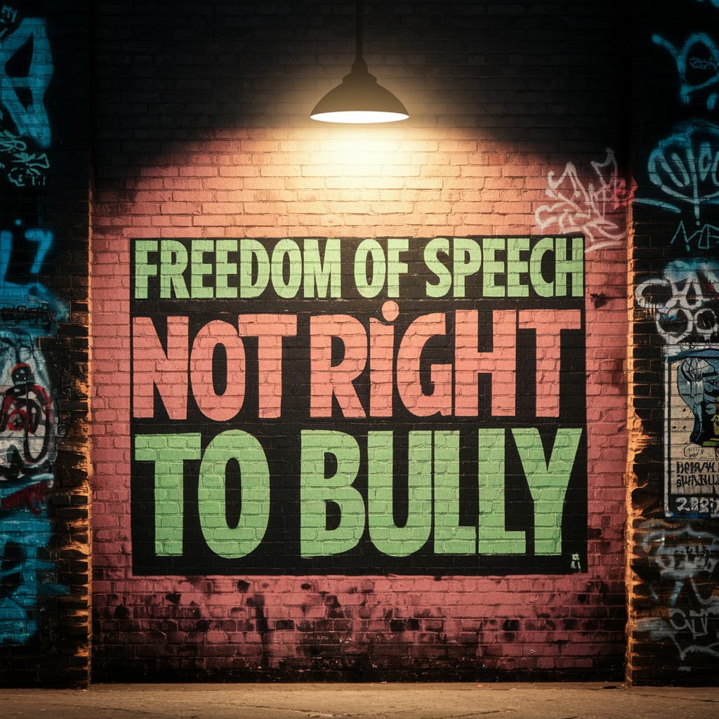 Freedom of speech not right to bully